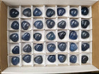 Polished Lazulite Hearts x 35 From Madagascar - Toprock Gemstones and Minerals 