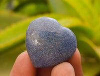 Polished Lazulite Hearts x 35 From Madagascar