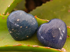 Polished Lazulite Hearts x 35 From Madagascar - Toprock Gemstones and Minerals 
