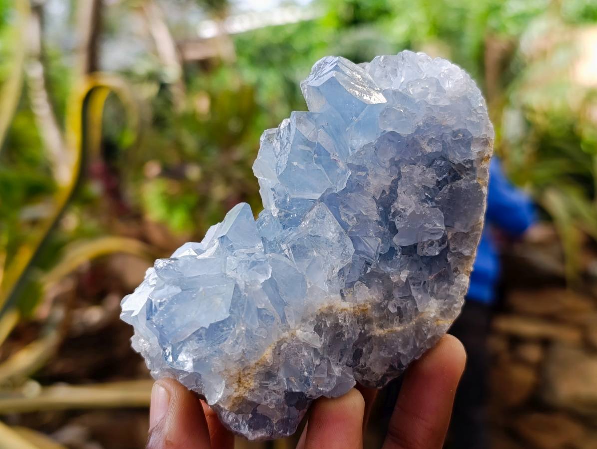 Natural Blue Celestite Specimens x 3 From Sakoany, Madagascar - Toprock Gemstones and Minerals 