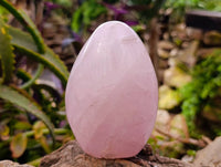 Polished Rose Quartz Standing Free Forms x 2 From Madagascar