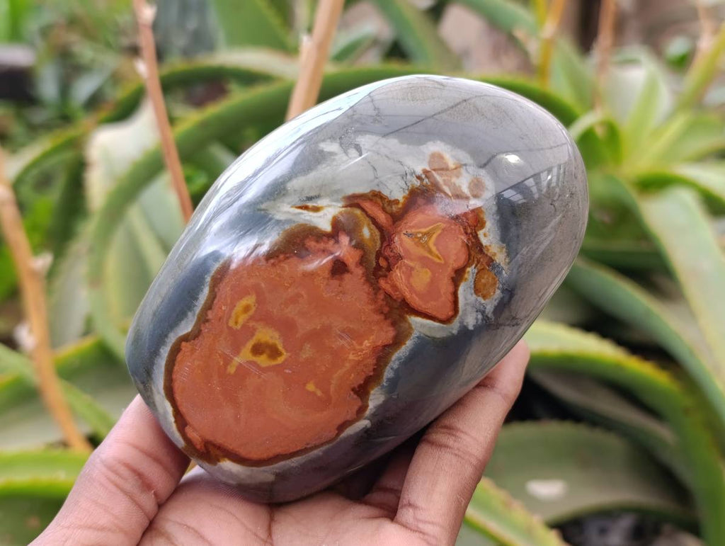 Polished Polychrome Jasper Standing Free Forms x 3 From NW Coast, Madagascar - Toprock Gemstones and Minerals 