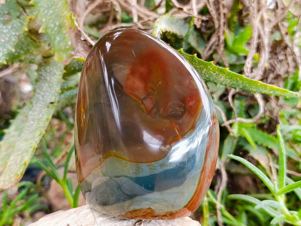 Polished Polychrome Jasper Standing Free Forms x 3 From NW Coast, Madagascar - Toprock Gemstones and Minerals 