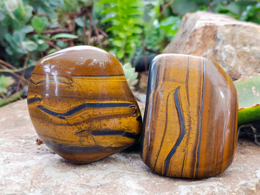 Polished Banded Tiger Iron with Tigers Eye Free Forms x 6 From South Africa - Toprock Gemstones and Minerals 