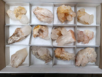 Natural Mixed Malagasy Quartz Clusters x 13 From Madagascar