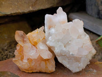 Natural Mixed Malagasy Quartz Clusters x 13 From Madagascar