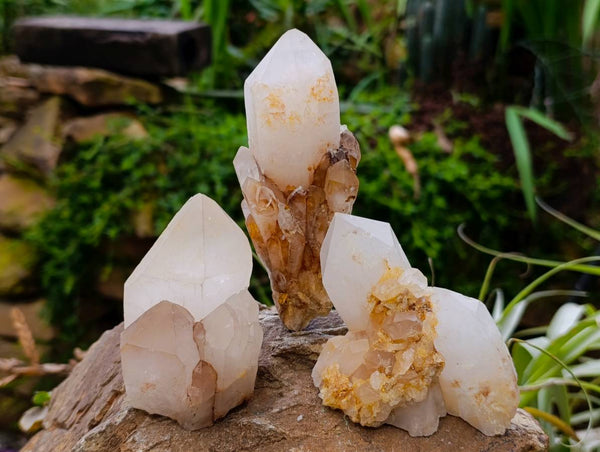 Natural Mixed Malagasy Quartz Clusters x 13 From Madagascar