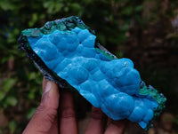 Natural Malachite Malacolla Botryoidal Chrysocolla Specimens x 4 From Kulukuluku, Congo