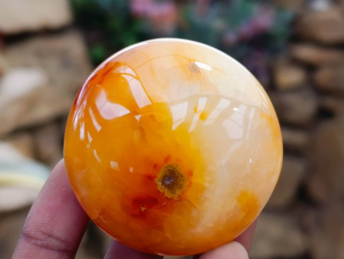 Polished Carnelian Agate Palm Stones x 20 From Madagascar - Toprock Gemstones and Minerals 