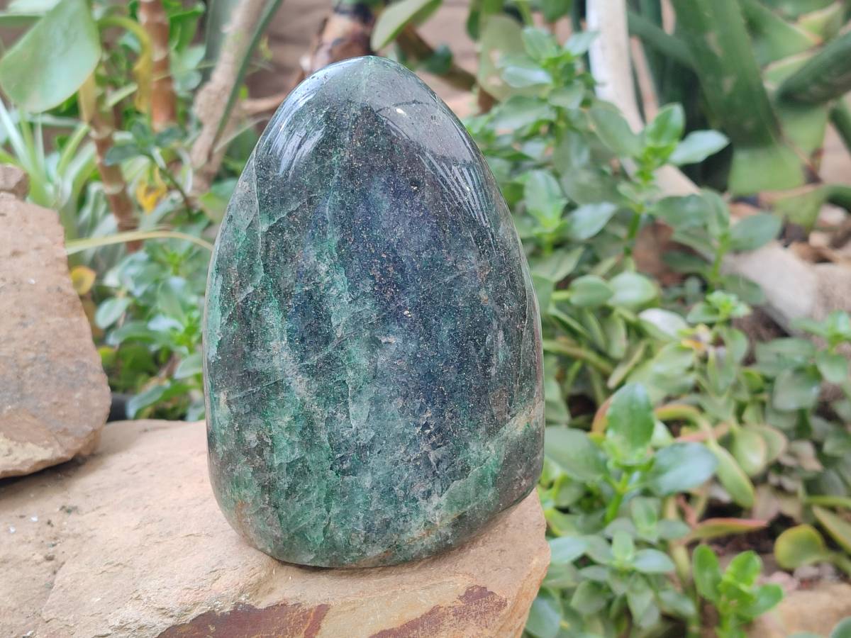 Polished Fuchsite Quartz Standing Free Form x 1 From Andakatany, Madagascar - Toprock Gemstones and Minerals 