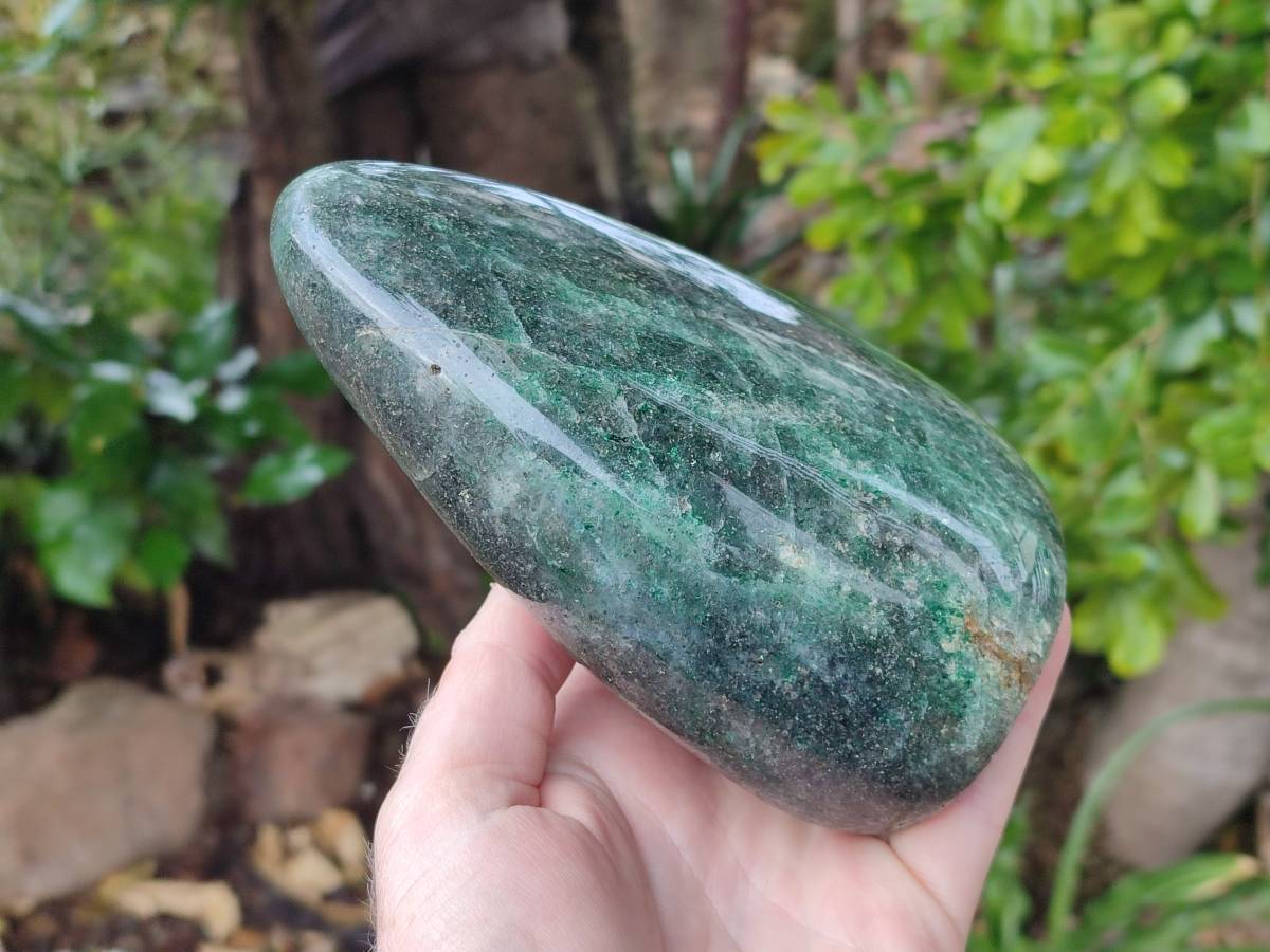 Polished Fuchsite Quartz Standing Free Form x 1 From Andakatany, Madagascar - Toprock Gemstones and Minerals 