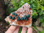 Natural Crystalline Ball Malachite and Drusy Quartz On Dolomite Matrix Specimens x 3 From Kambove, Congo - Toprock Gemstones and Minerals 