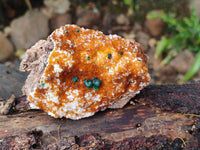 Natural Crystalline Ball Malachite and Drusy Quartz On Dolomite Matrix Specimens x 3 From Kambove, Congo
