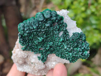 Natural Crystalline Ball Malachite and Drusy Quartz On Dolomite Matrix Specimens x 3 From Kambove, Congo