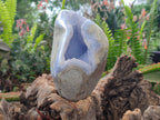 Polished Blue Lace Agate Standing Free Form x 1 From Nsanje, Malawi - Toprock Gemstones and Minerals 