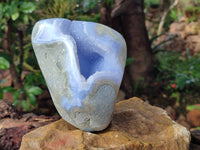 Polished Blue Lace Agate Standing Free Form x 1 From Nsanje, Malawi