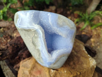 Polished Blue Lace Agate Standing Free Form x 1 From Nsanje, Malawi