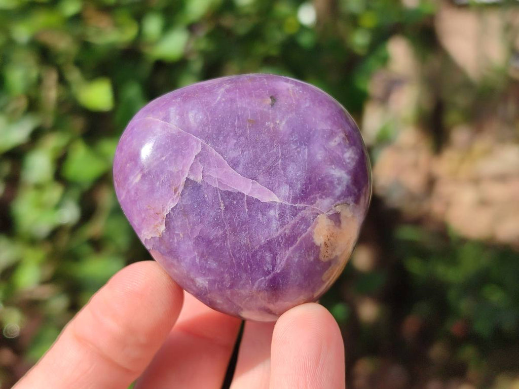 Polished Lepidolite With Pink Rubellite Palm Stones x 12 From Ambatondrazaka, Madagascar - Toprock Gemstones and Minerals 