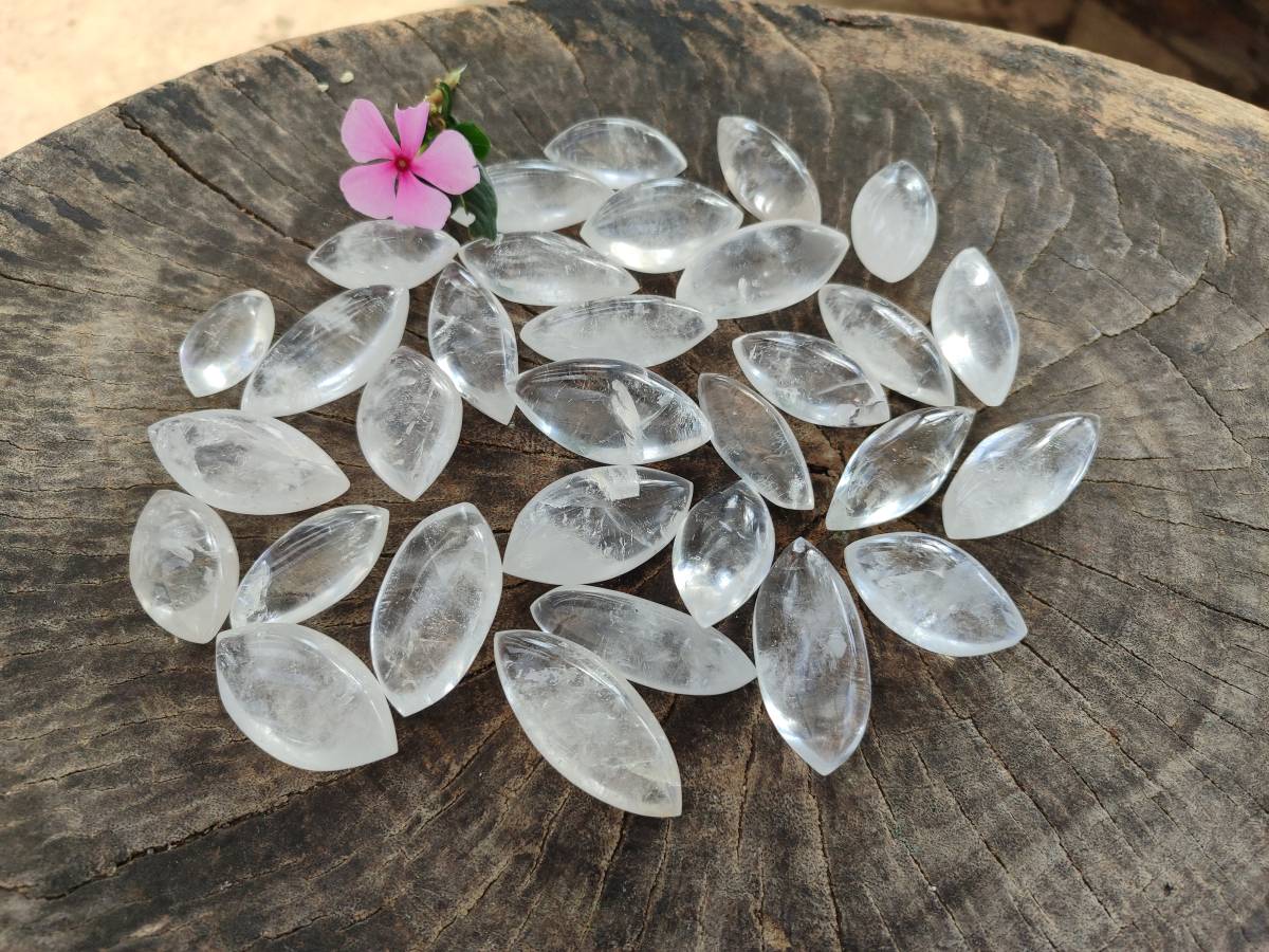 Polished Clear Quartz Crystal, Angel Tears x 35 From Madagascar - Toprock Gemstones and Minerals 
