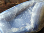 Polished Blue Lace Agate Standing Free Forms x 2 From Nsanje, Malawi - Toprock Gemstones and Minerals 