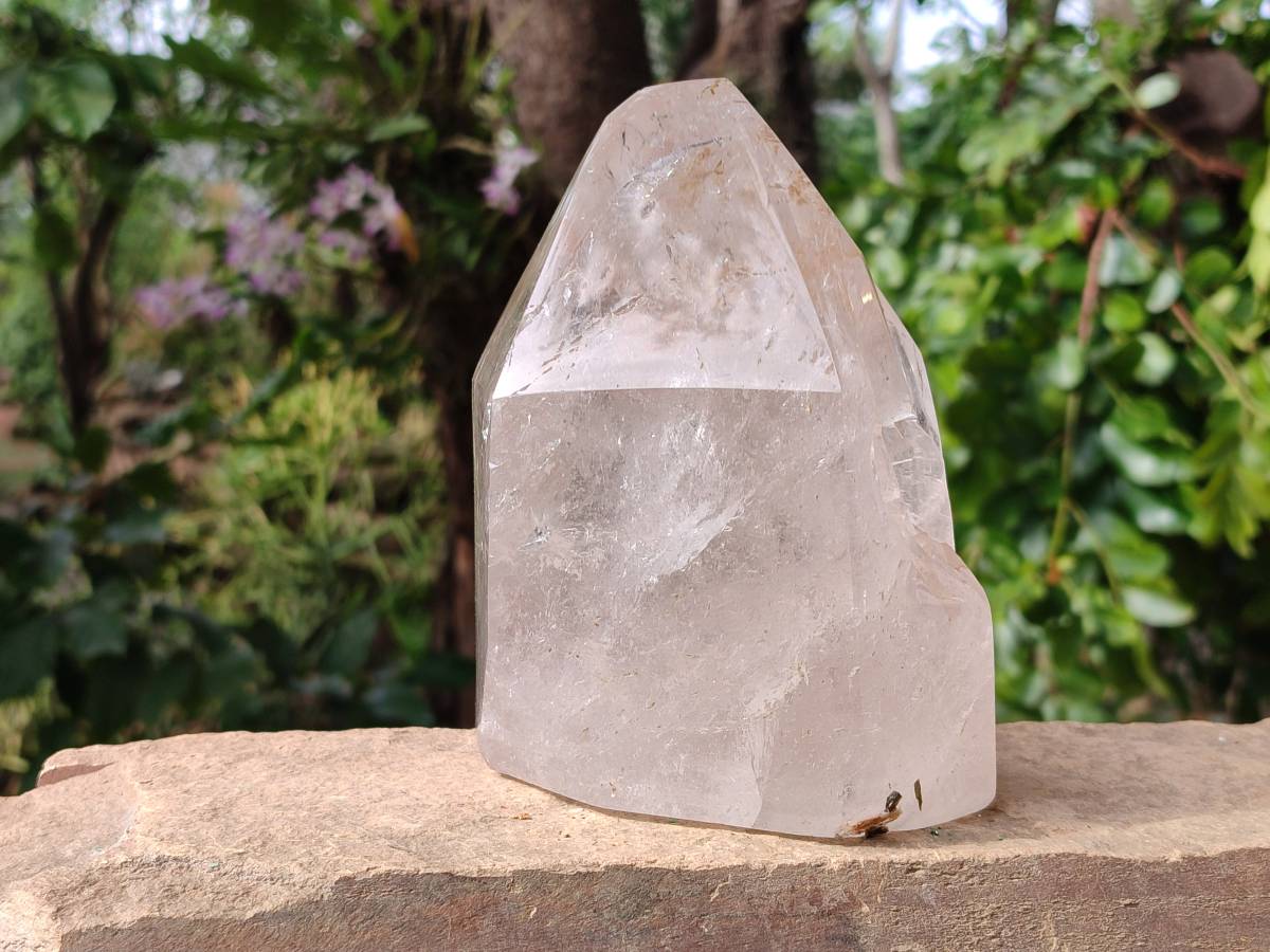 Polished Large Clear Window Quartz Crystal x 1 From Akansobe, Madagascar - Toprock Gemstones and Minerals 