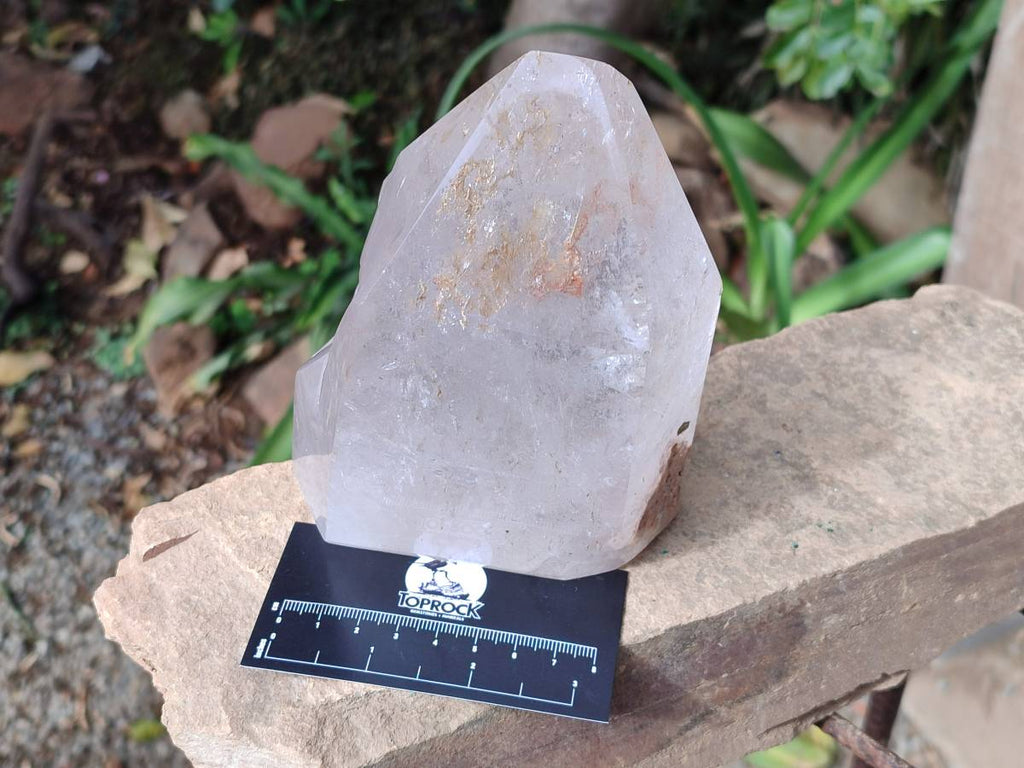 Polished Large Clear Window Quartz Crystal x 1 From Akansobe, Madagascar - Toprock Gemstones and Minerals 