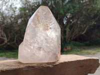 Polished Large Clear Window Quartz Crystal x 1 From Akansobe, Madagascar
