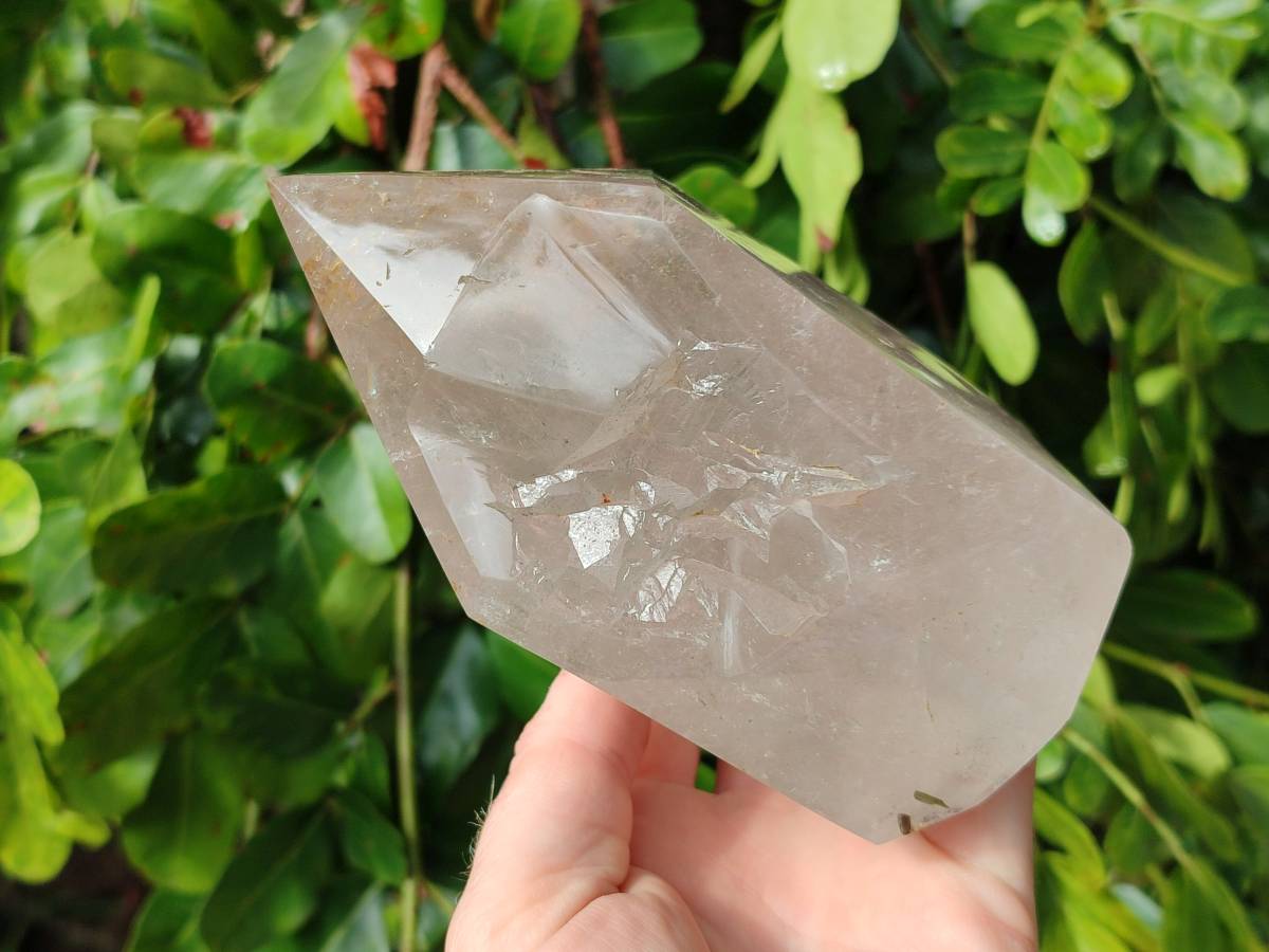 Polished Large Clear Window Quartz Crystal x 1 From Akansobe, Madagascar - Toprock Gemstones and Minerals 