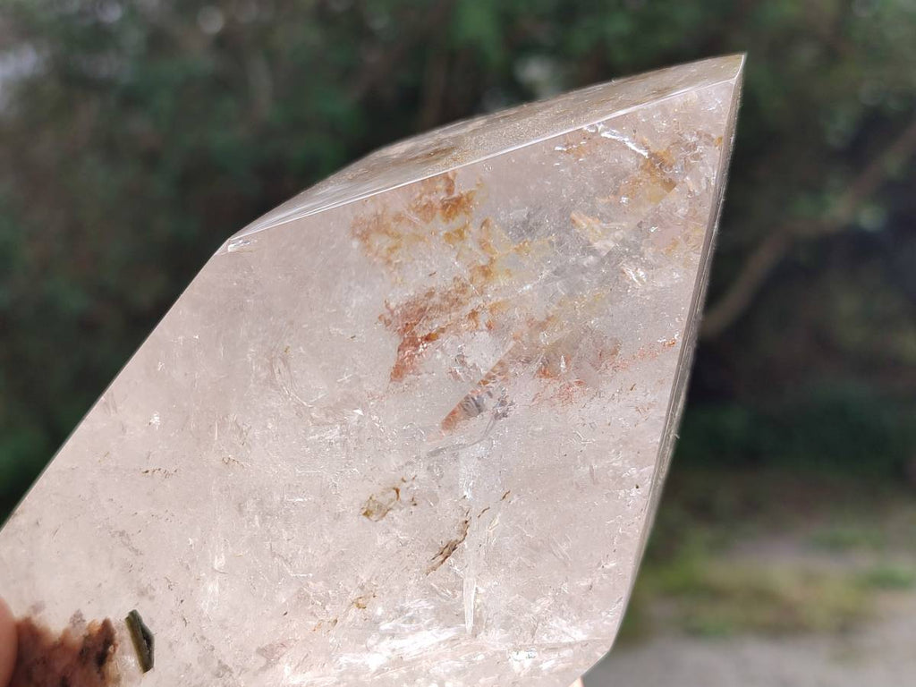 Polished Large Clear Window Quartz Crystal x 1 From Akansobe, Madagascar - Toprock Gemstones and Minerals 