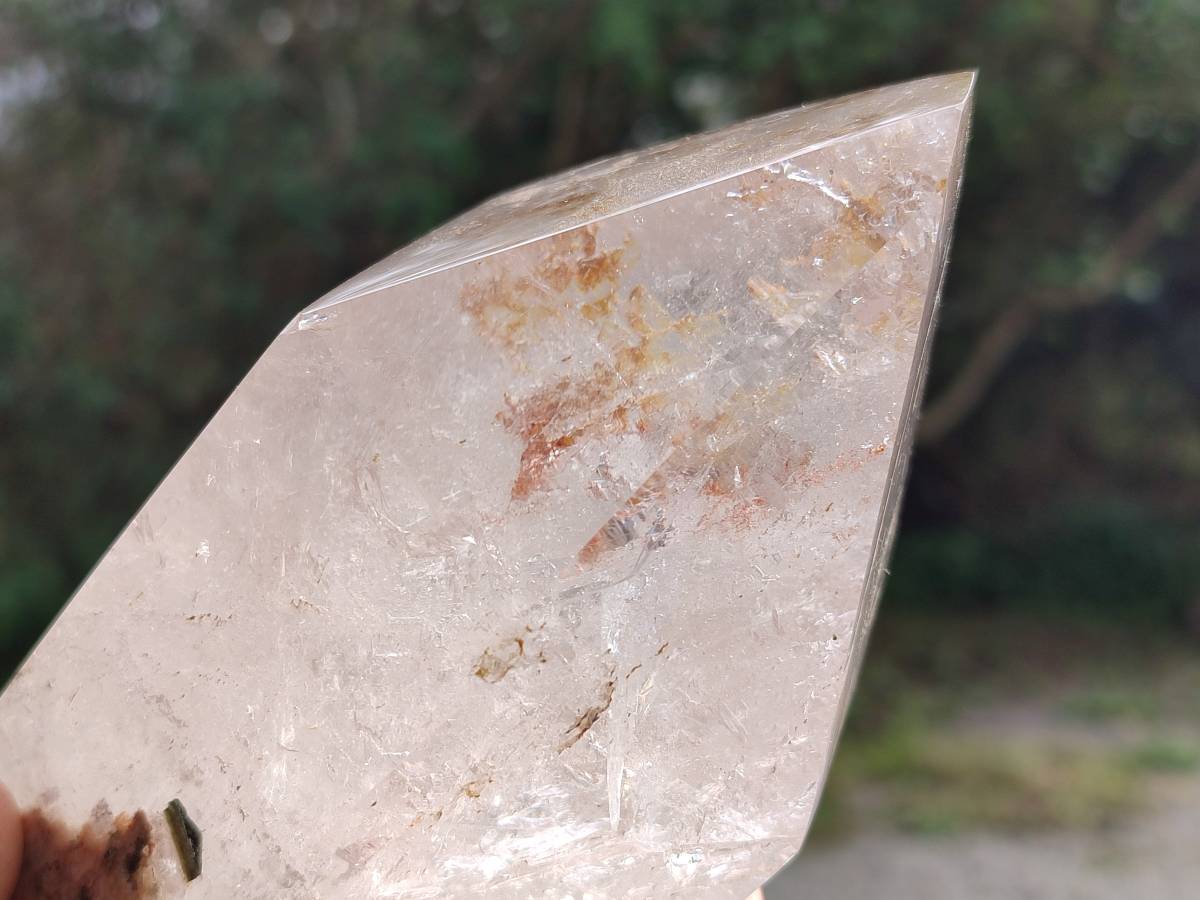 Polished Large Clear Window Quartz Crystal x 1 From Akansobe, Madagascar - Toprock Gemstones and Minerals 