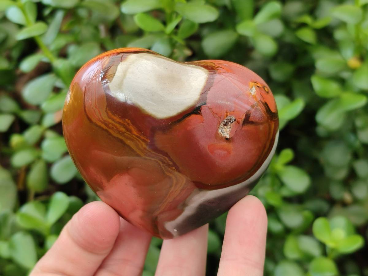 Polished Polychrome Jasper Hearts x 6 From NW Coast, Madagascar - Toprock Gemstones and Minerals 