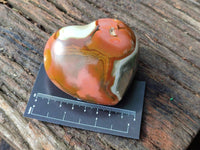 Polished Polychrome Jasper Hearts x 6 From NW Coast, Madagascar