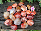 Polished Carnelian Agate Gemstone Palm Stones x 12 From Madagascar - Toprock Gemstones and Minerals 