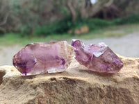 Natural Window Amethyst Crystals x 20 From Chiredzi, Zimbabwe