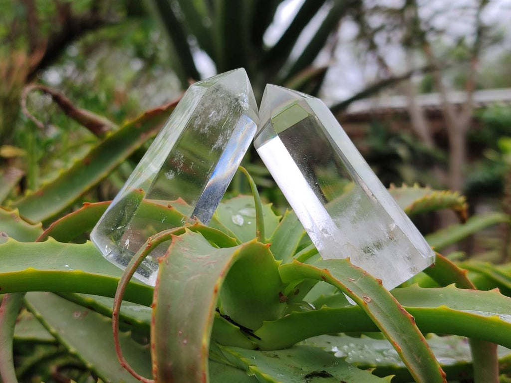Polished Clear Quartz Crystals x 12 From Madagascar - Toprock Gemstones and Minerals 