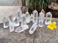 Polished Clear Quartz Crystals x 12 From Madagascar