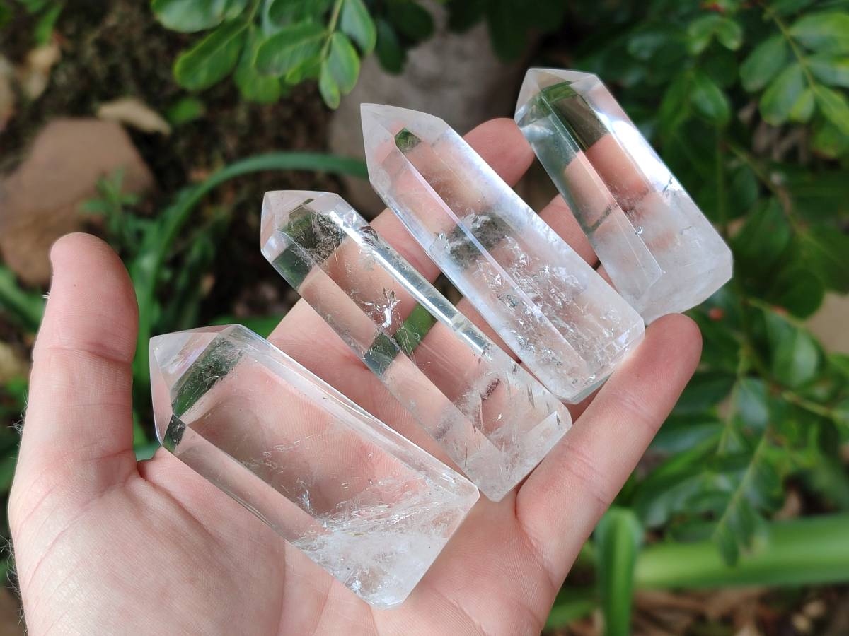 Polished Clear Quartz Crystals x 12 From Madagascar - Toprock Gemstones and Minerals 
