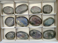 Polished Labradorite Palm Stones x 12 From Tulear, Madagascar