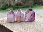 Polished Window Amethyst Quartz Points x 12 From Akansobe, Madagascar - Toprock Gemstones and Minerals 