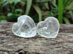 Polished Rock Crystal & Girasol Mini Hearts x 20 From Madagascar - Toprock Gemstones and Minerals 