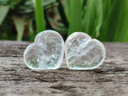 Polished Rock Crystal & Girasol Mini Hearts x 20 From Madagascar - Toprock Gemstones and Minerals 