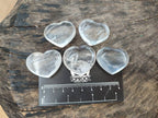 Polished Clear Quartz Hearts x 12 From Madagascar - Toprock Gemstones and Minerals 