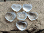 Polished Clear Quartz Hearts x 12 From Madagascar - Toprock Gemstones and Minerals 