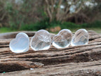 Polished Clear Quartz Hearts x 12 From Madagascar - Toprock Gemstones and Minerals 