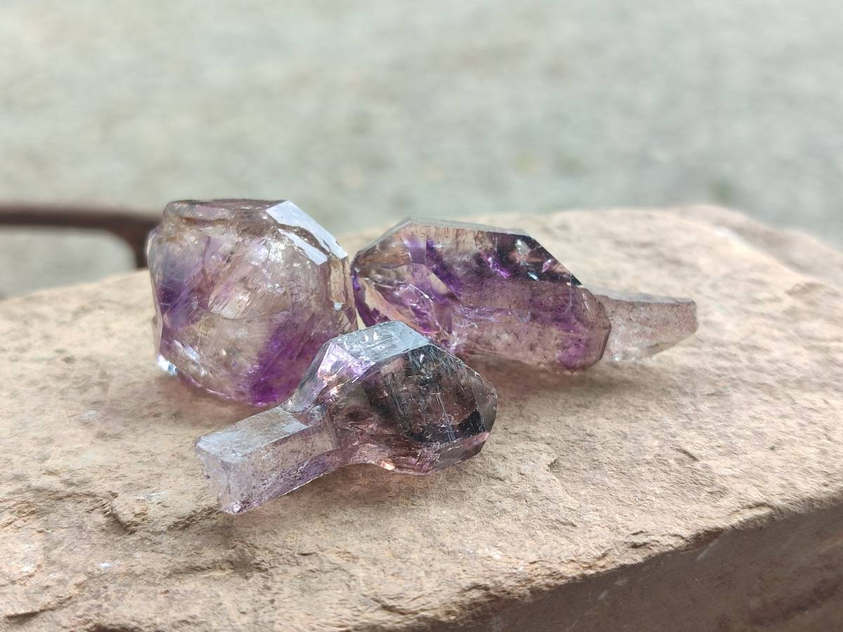 Natural Window Amethyst Crystals x 35 From Chiredzi, Zimbabwe - Toprock Gemstones and Minerals 