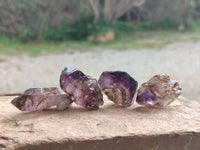 Natural Window Amethyst Crystals x 35 From Chiredzi, Zimbabwe
