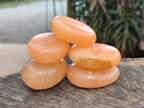 Polished Orange Twist Calcite Galets x 12 From Maevantanana, Madagascar - Toprock Gemstones and Minerals 