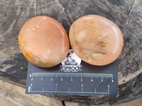 Polished Orange Twist Calcite Galets x 12 From Maevantanana, Madagascar