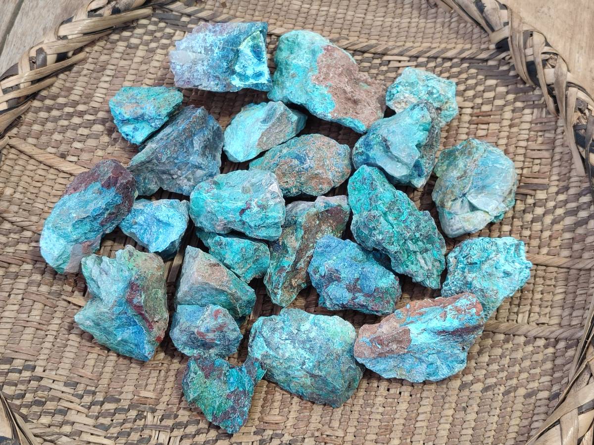 Natural Shattuckite, Chrysocolla with Malachite Specimens x 3.19Kg Lot From Koakoveld, Namibia - Toprock Gemstones and Minerals 