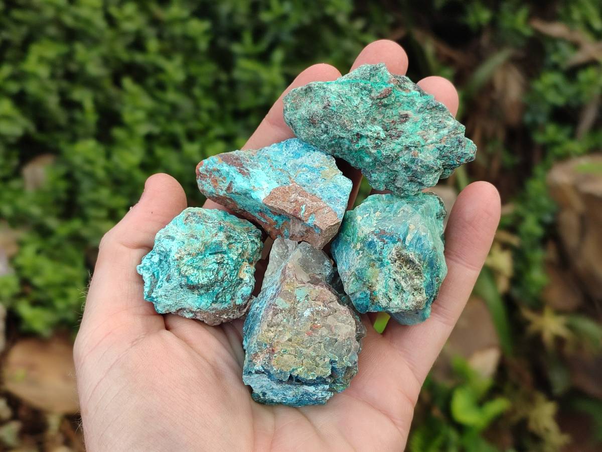 Natural Shattuckite, Chrysocolla with Malachite Specimens x 3.19Kg Lot From Koakoveld, Namibia - Toprock Gemstones and Minerals 